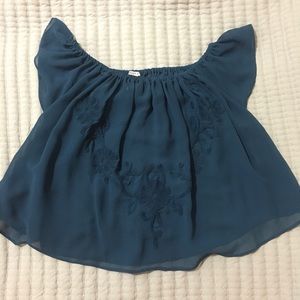 Forever 21 Blue Crop Top